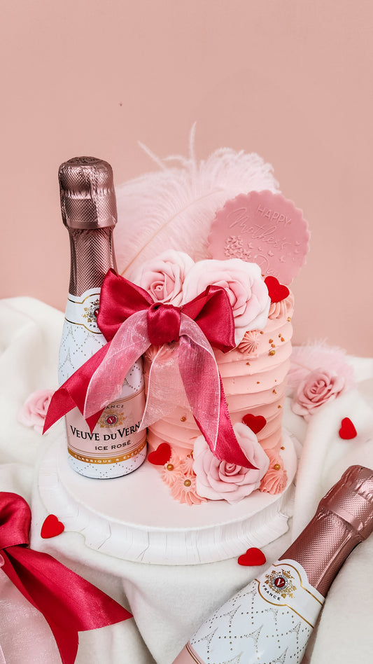 Mother's Day Gift Cake with Champagne