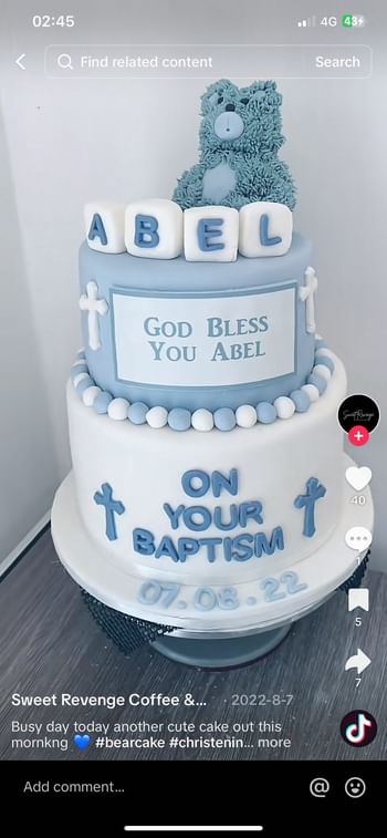 Baptism Cake for Christinaku4ta