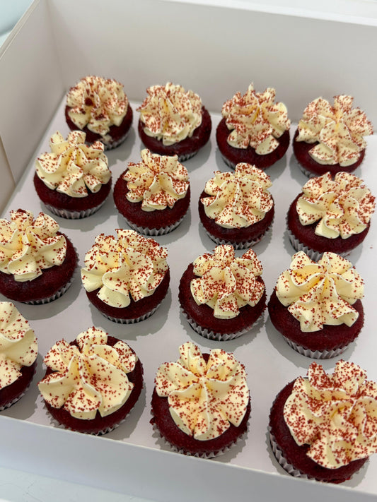 Red velvet mini cupcakes