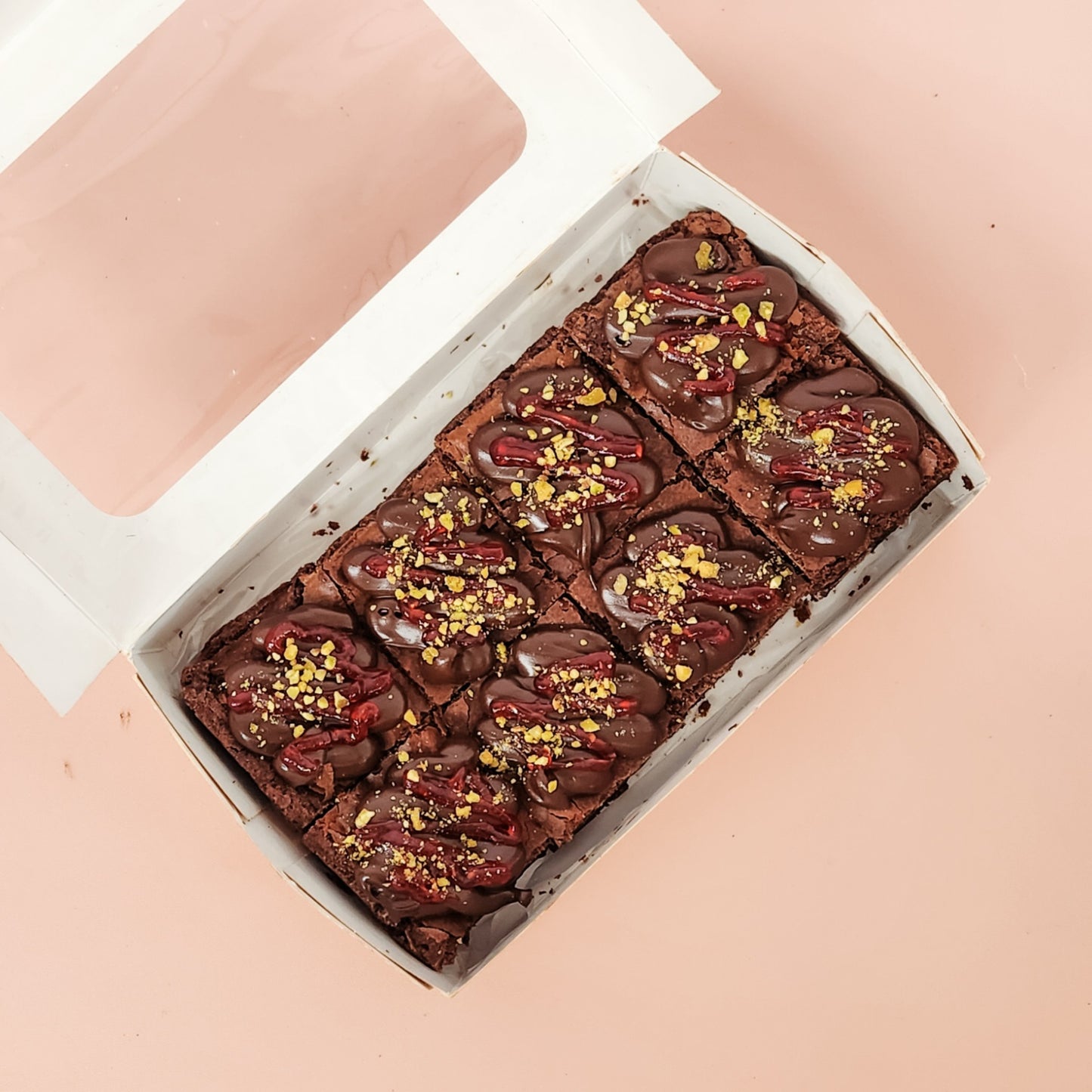 Pistachio Raspberry Brownie