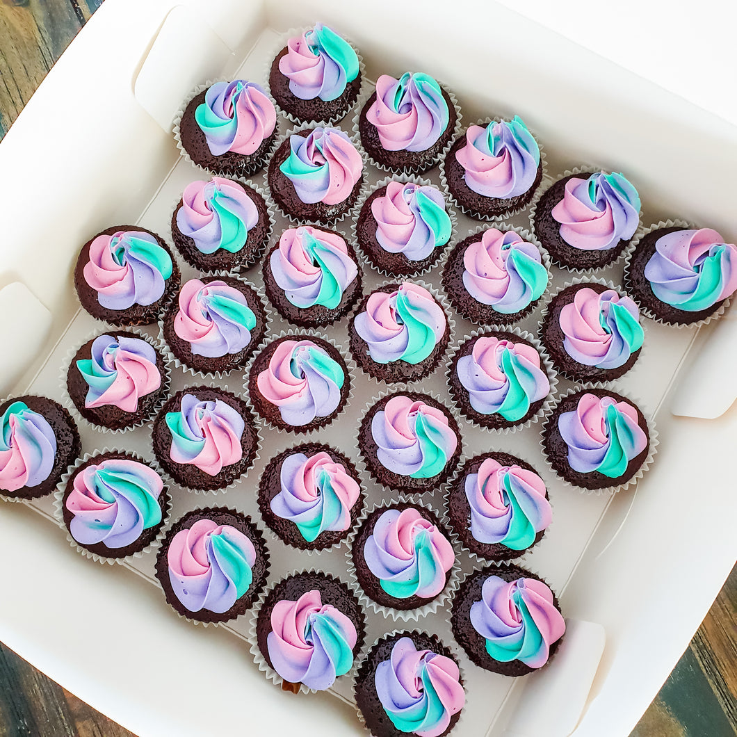 Mermaid Themed Mini Cupcakes