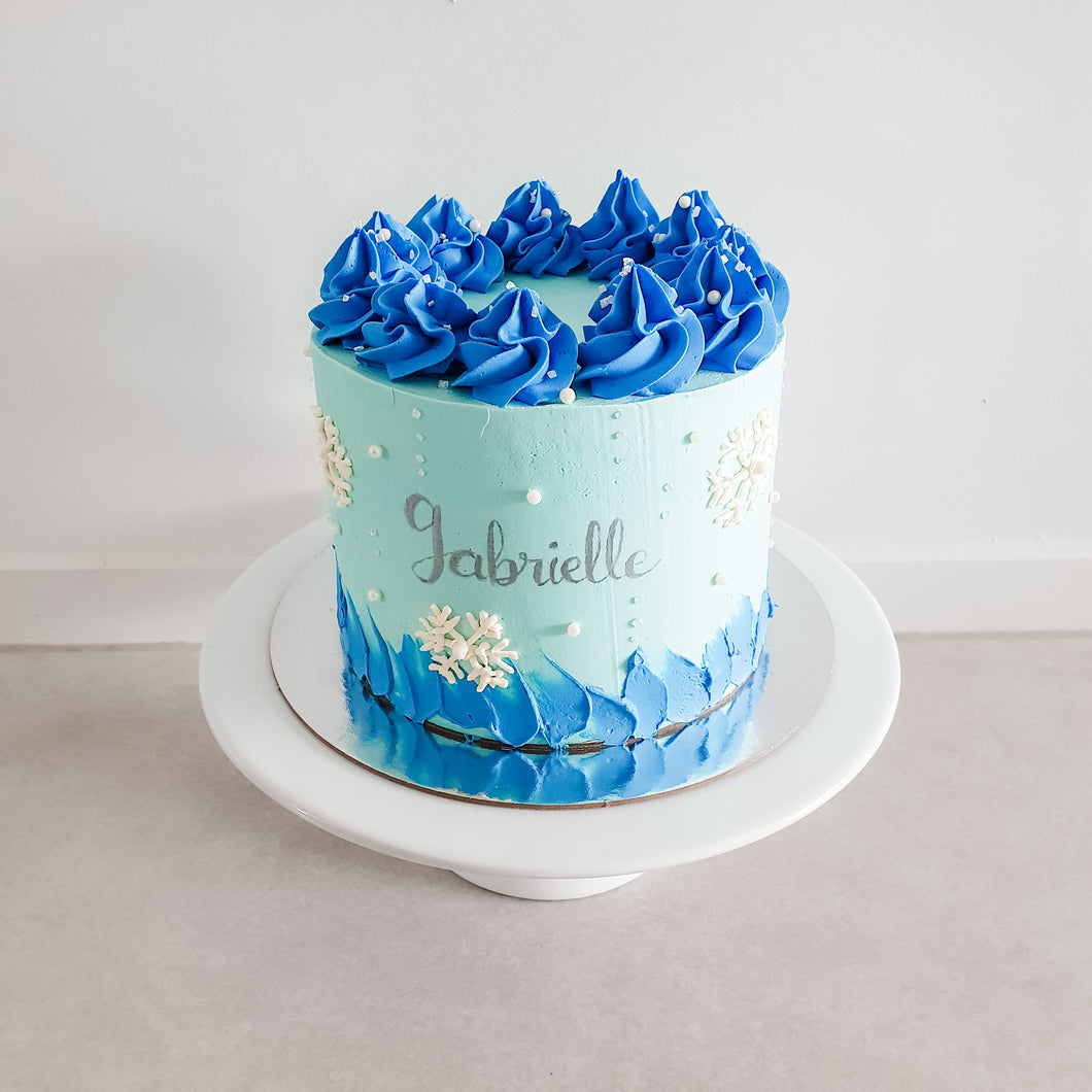 Colorful Elsa Cake for a Frozen Birthday Party