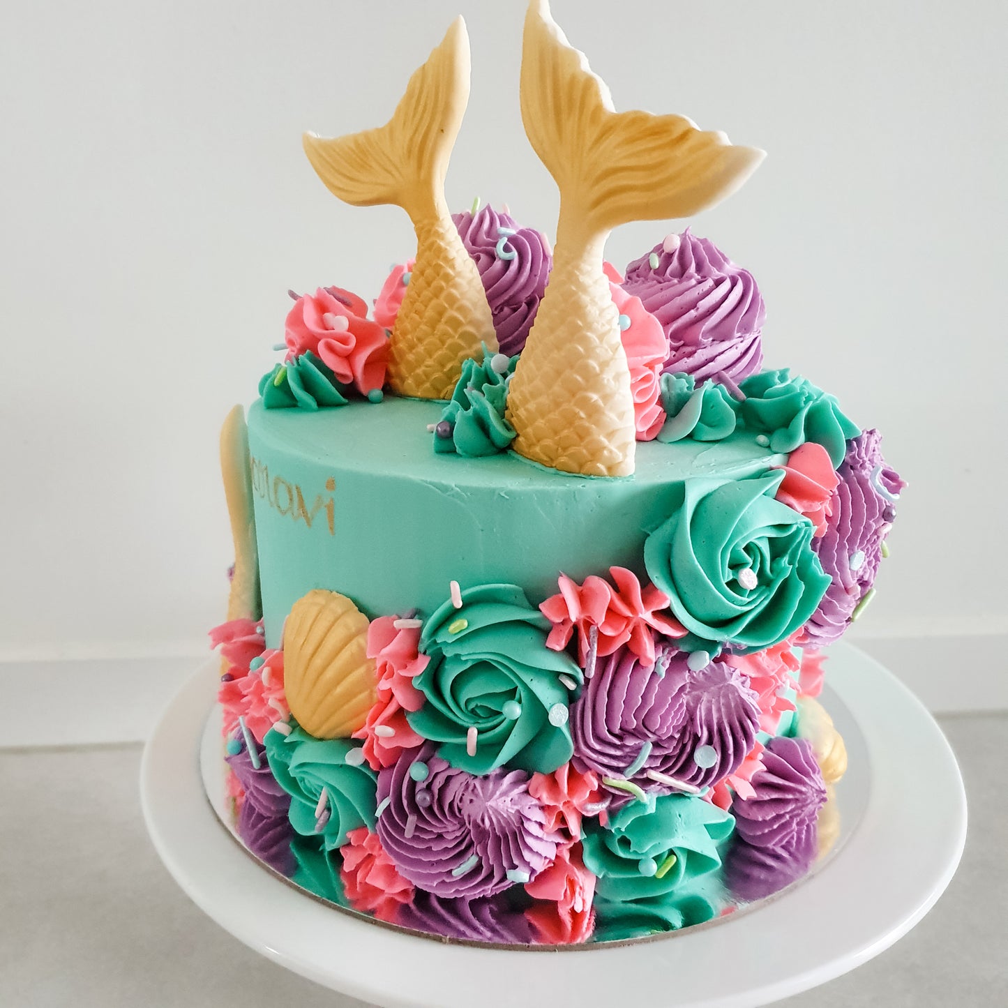 Mermaid Cake and Mini Cupcake Set
