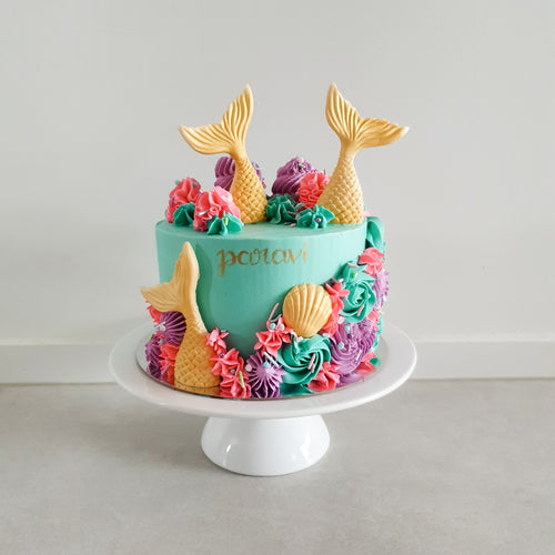 Mermaid Cake and Mini Cupcake Set