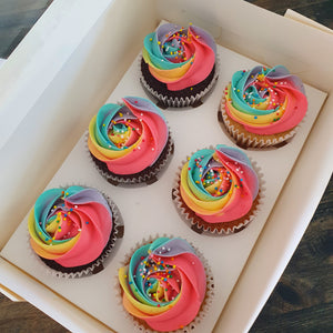 Rainbow Sprinkles Cupcakes