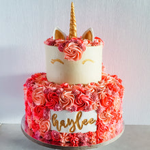Load image into Gallery viewer, Two-tier Unicorn Cake
