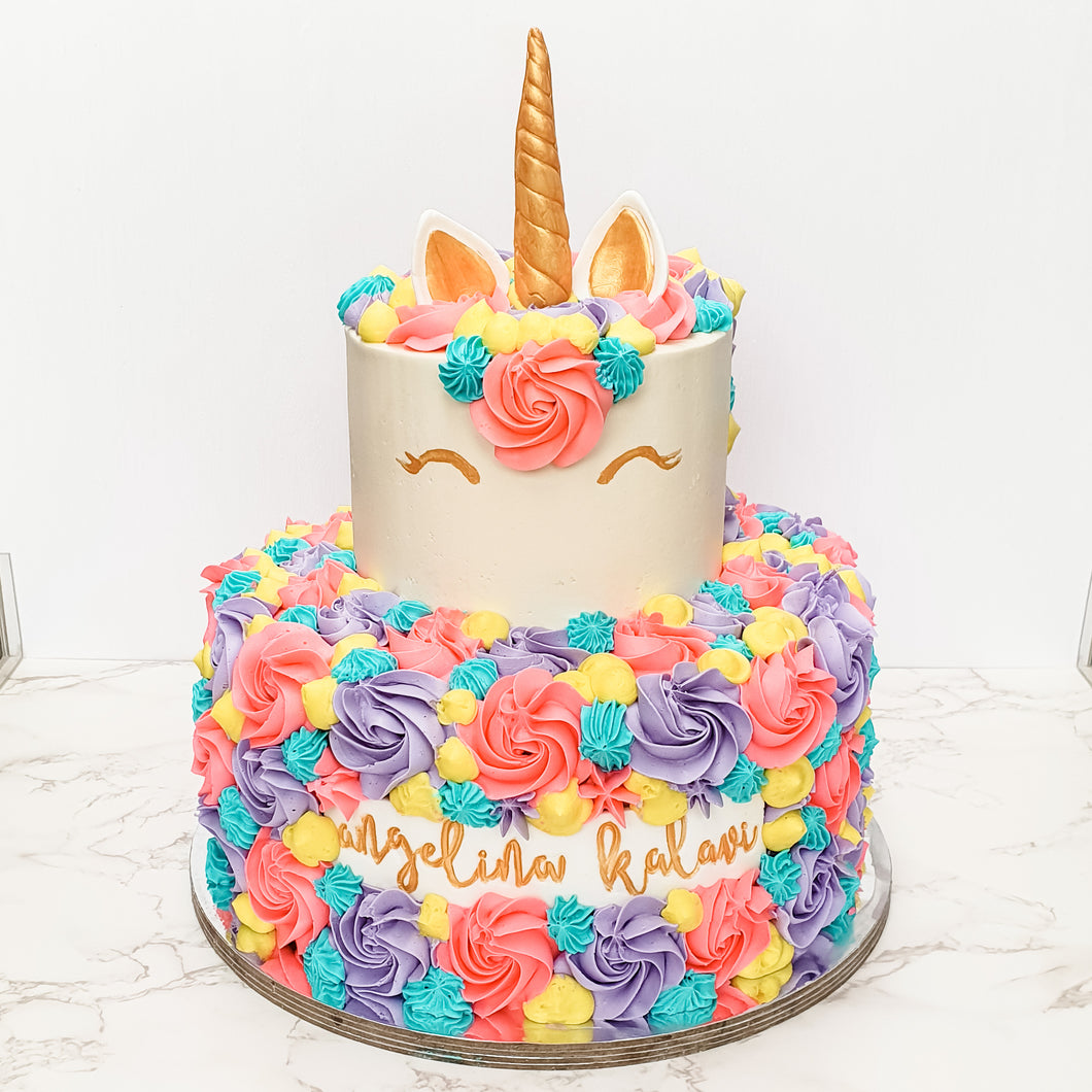 Two-tier Unicorn Cake