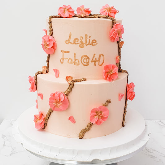 Two tier Spring Blossom Cake