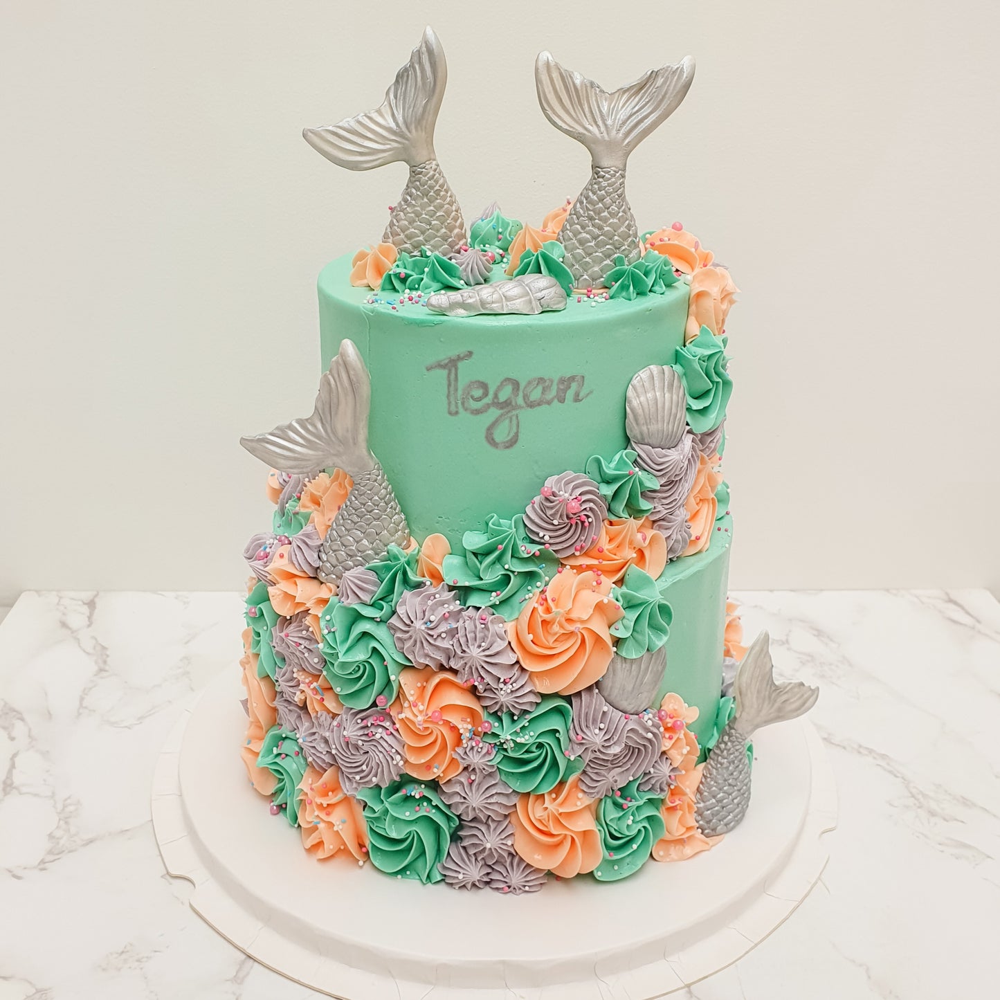 Two-tier Mermaid Cake