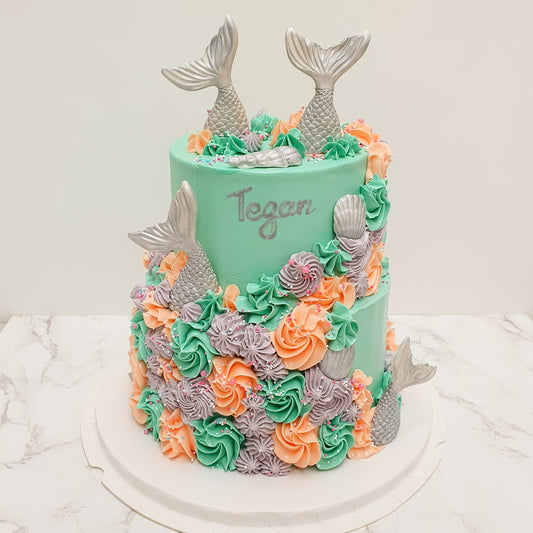 Two-tier Mermaid Cake