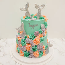 Load image into Gallery viewer, Two-tier Mermaid Cake
