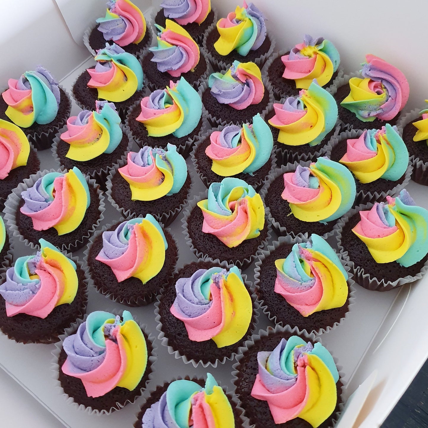 Rainbow Mini Cupcakes